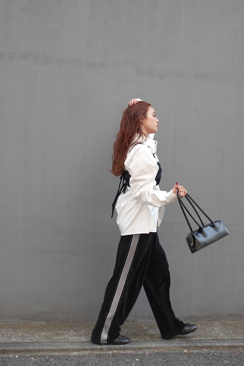 ベロアラインルーズパンツ